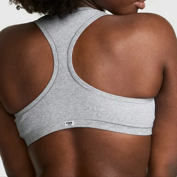 PINK Victoria's Secret Gray Bralette NWOT - Picture 3 of 5